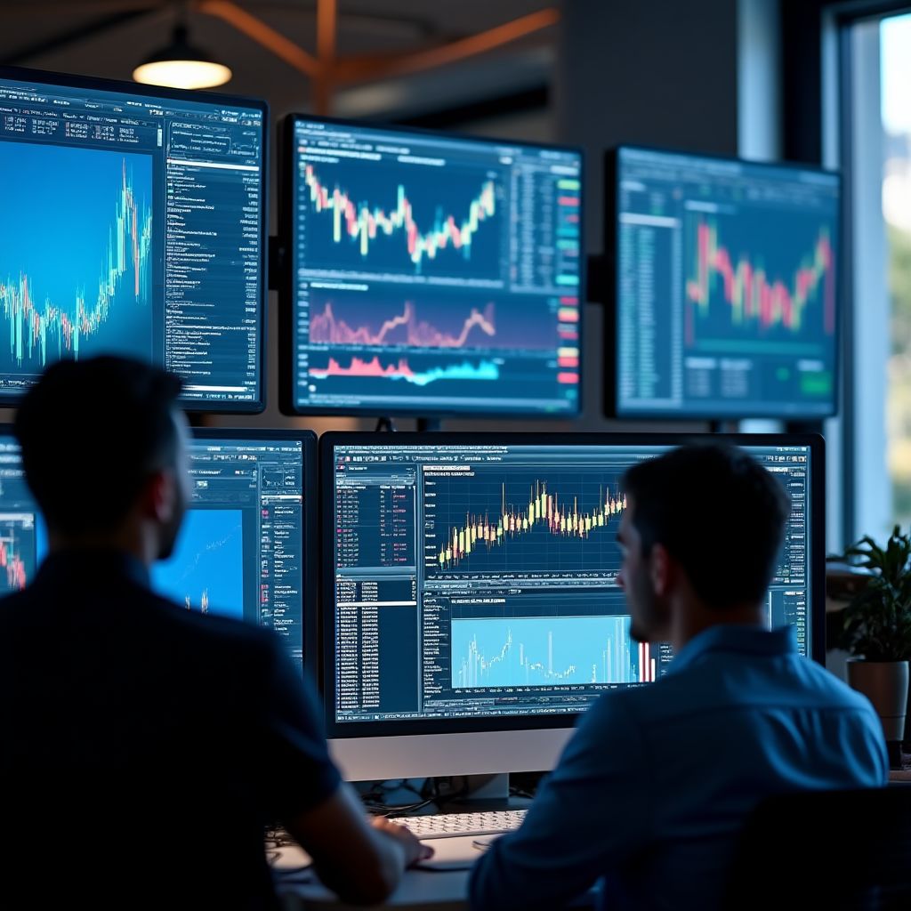 Equipo de FinanzApp en oficina moderna